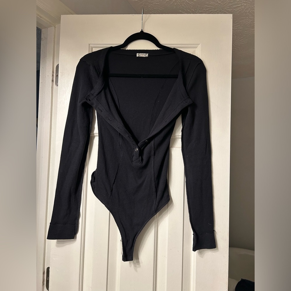 Free People Frankie Bodysuit Black Size Small - Picture 5 of 8
